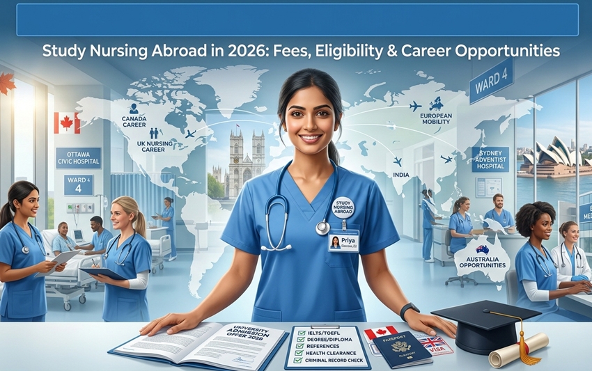Study Nursing Abroad in 2026: Fees, Eligibility & Career Opportunities